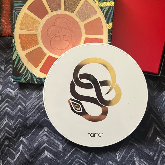 Tarte Amazonian clay, palette with box, a few colors swatched - Picture 2 of 5